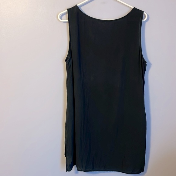Eileen Fisher Silk Black Mini Shift Dress or Tunic size L - Picture 10 of 16